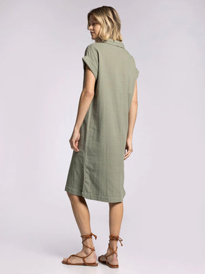 The Laira Sage Midi Dress