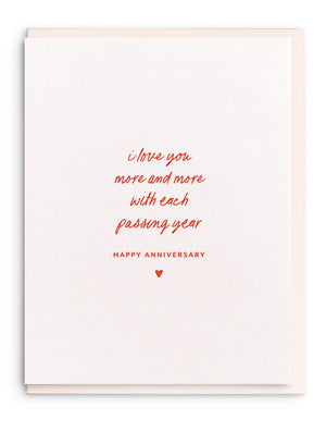 Each Passing Year Anniversary Card