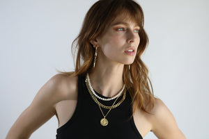 Rachel Nathan Pearl Curb Necklace