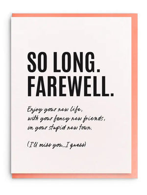 So Long Greeting Card