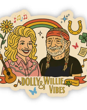 Willie & Dolly Vibes Sticker