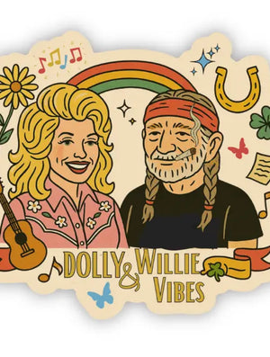 Willie & Dolly Vibes Sticker