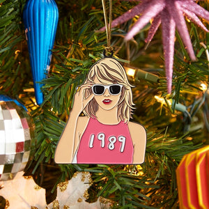 Taylor Swift Enamel Holiday Ornament