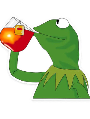 Kermit Sipping Tea Sticker