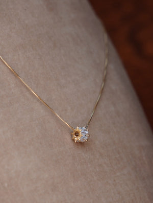 Luminous Blossom CZ Necklace