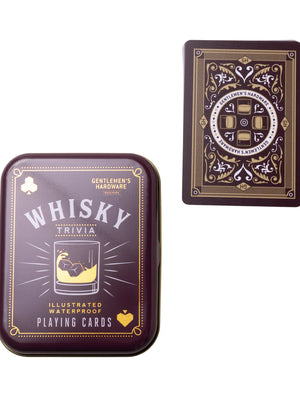 Whiskey Trivia Playing Cards + Carrying Tin
