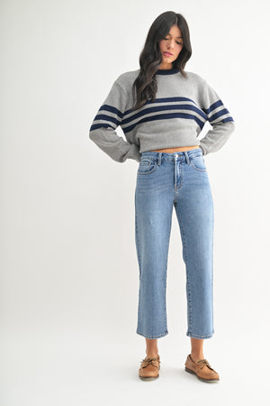 Classic Straight Crop Denim Jean