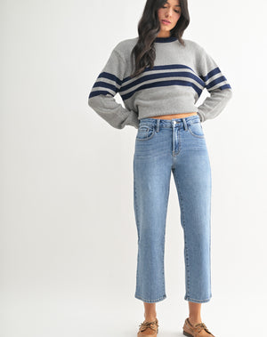 Classic Straight Crop Denim Jean