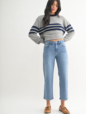 Classic Straight Crop Denim Jean