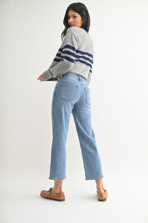 Classic Straight Crop Denim Jean