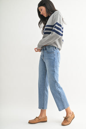 Classic Straight Crop Denim Jean
