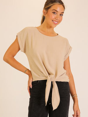 Kate Tie-Front Keyhole Top