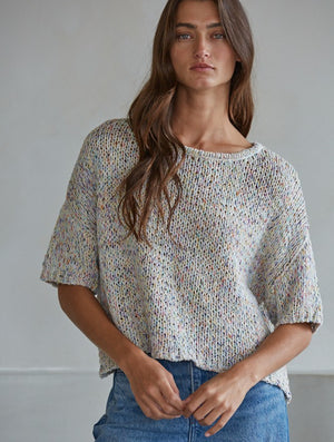 Anasta Confetti Knit Top