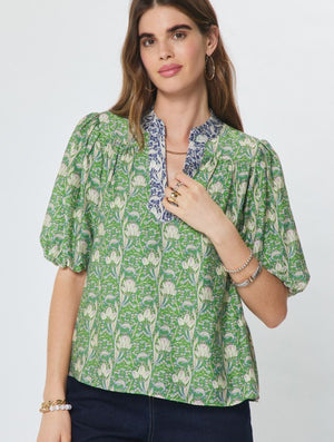 Floral Printed Puff Sleeve Top