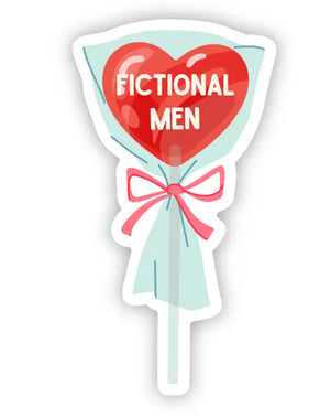 I Love Fictional Men Sticker