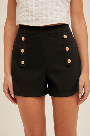 Sailor Side Gold Button Shorts