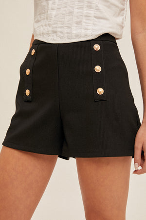 Sailor Side Gold Button Shorts