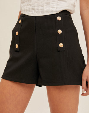Sailor Side Gold Button Shorts