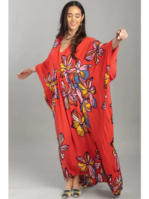 Birds of Paradise Caftan Maxi
