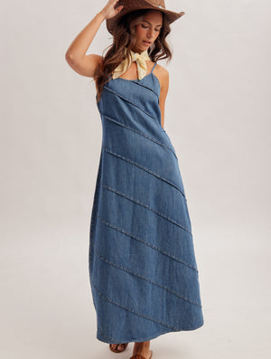 Spacey Kacey Denim Midi Dress