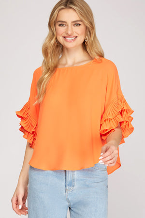 Clementine Pleated Sleeve Top