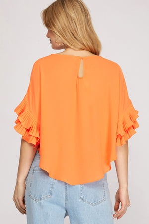 Clementine Pleated Sleeve Top