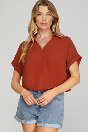 Birdie Burnt Orange Top