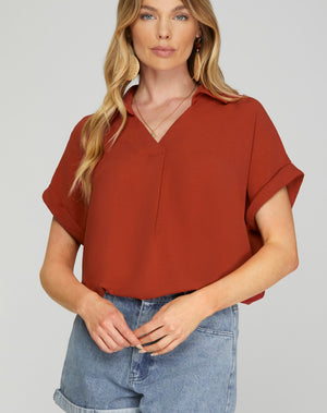 Birdie Burnt Orange Top