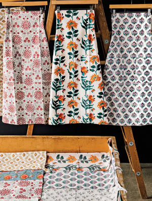 Marigold Hand Block Print Apron