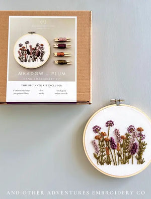 Meadow in Plum Hand Embroidery Kit