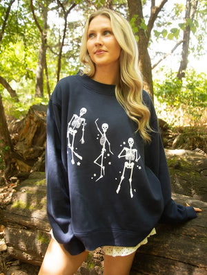 Boyfriend Dancing Skeletons Crew Sweater