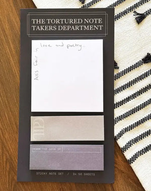 The Tortured Note Takers Department Sticky Note Set