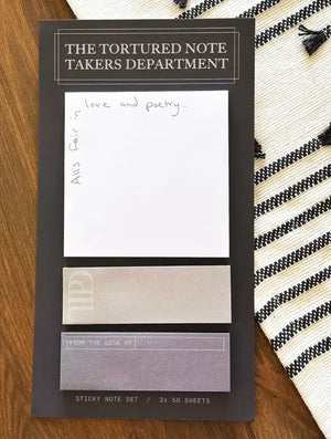 The Tortured Note Takers Department Sticky Note Set