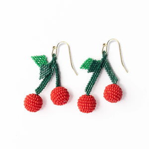 Ink & Alloy Lottie Cherry Bead Earrings
