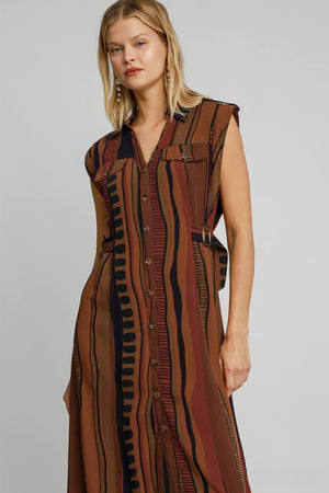 Santa Fe Striped Midi Dress