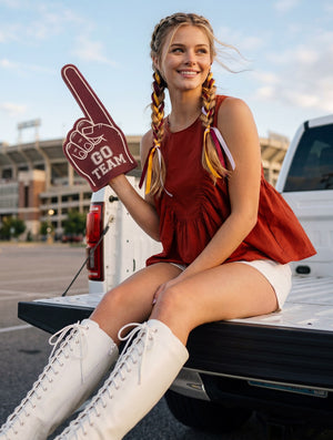 Cheer & Charm Gameday Babydoll Top