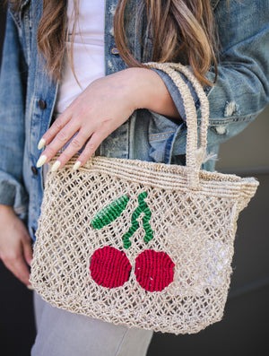 The Jacksons Cherry Tracy Jute Tote