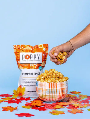 Poppy Pumpkin Spice Caramel Popcorn