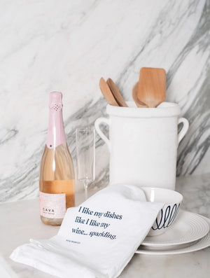 I Like My Dishes Sparkling Tipsy Dish Towel