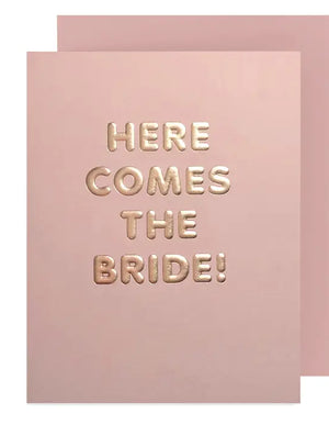 Here Comes The Bride Wedding Card