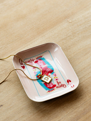 Queen of Hearts Enamel Tray