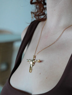 Golden Longhorn Necklace