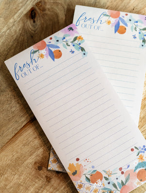 Lemon Magnetic Grocery Notepad