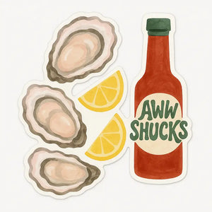 Aww Shucks Oyster Sticker