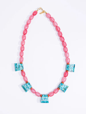 Gather Goods Turquoise Trapezoid Necklace