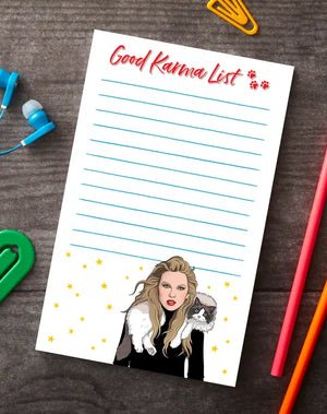 Karma is a Cat Note Pad