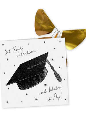 Flying Magic Butterfly Graduation Card