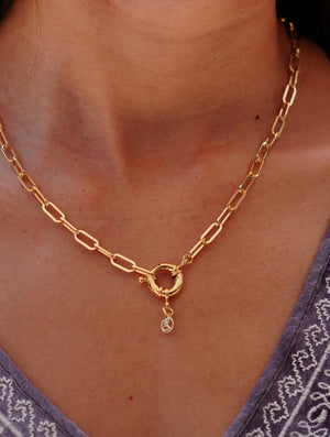 Gold Link Coastal Necklace