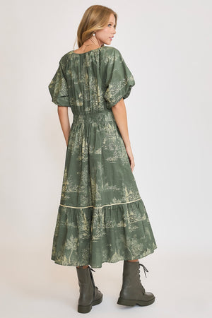 Lauryn Print Landscape Maxi Dress