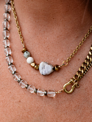 Rachel Nathan Meridian Peruvian & Opal Kiwi Necklace